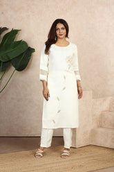 Summer Away | White Lotus Kurta Top