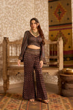 Ajrakh | Wrap Top with Flared Pants Set