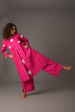Pink Pleated Suit