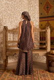 Ajrakh | Halter Tunic With Sharara Set