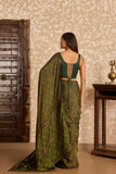 Ajrakh | Corset Blouse with Saree