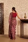 Ajrakh | Halter Neck Blouse with Saree