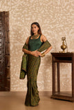 Ajrakh | Corset Blouse with Saree