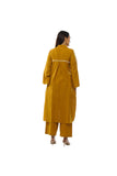 Mustard Khadi Kurta Set