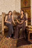 Ajrakh | Deep Neck Blouse with Saree