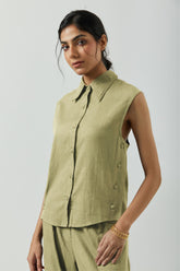 El Nua | Creme Oxford Blouse