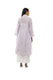 Checked Collar Shirt Dress Set