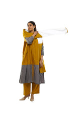 Gathered Neck Dress Suit