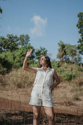 Alba | Tie-up Romper