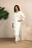 Summer Away | White Lotus Kurta Pants