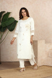 Summer Away | White Lotus Kurta Pants