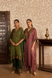 Ajrakh | Kaftan Kurta Set