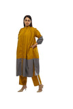 Gathered Neck Dress Suit