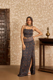 Ajrakh | Short Jacket with Corset & Long Skirt Set