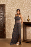Ajrakh | Short Jacket with Corset & Long Skirt Set