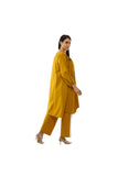 V-Neck Pleated Dress Set