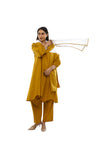 V-Neck Pleated Dress Suit