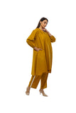 V-Neck Pleated Dress Set