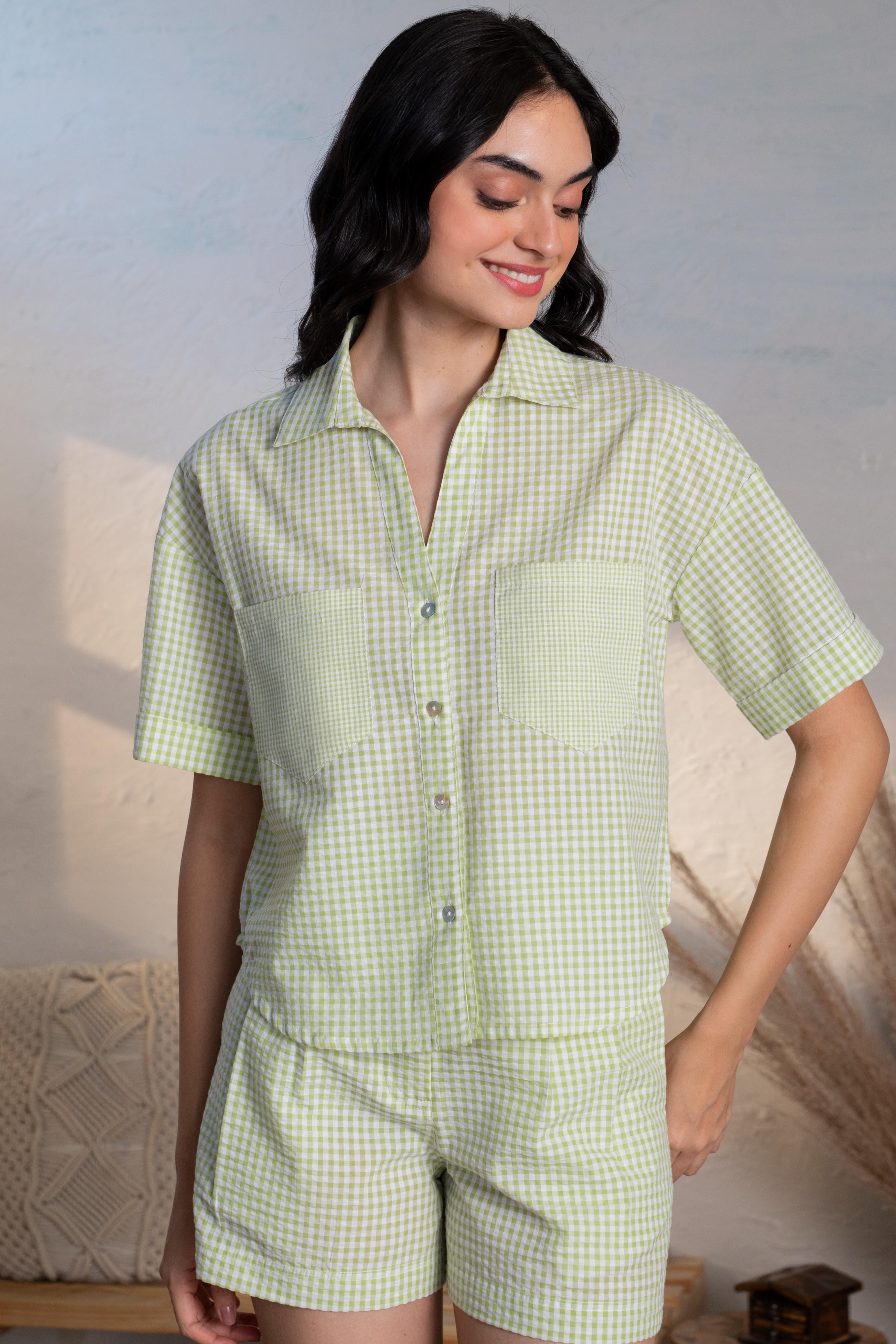 Checks '26 | Green Dew Shirt