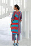 Echo | Poppy And Blue Stripe