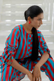 Echo | Poppy And Blue Stripe Set