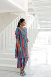 Echo | Poppy And Blue Stripe Set