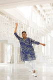 Echo | Blue Wildflower Bandhej Set
